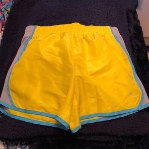 NWOT Danskin yellow running shorts, sz small